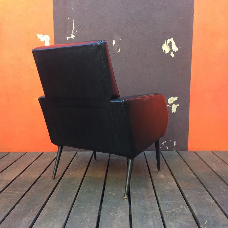 fauteuil skai noir vintage fauteuil vintage rockabilly ska 239 noir datant des ann 233 es 60 fauteuil skai noir vintage fauteuil vintage rockabilly ska 239 noir datant des ann 233 es 60
