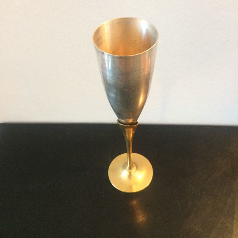 Flûtes à champagne en métal vintage Vintage by fabichka