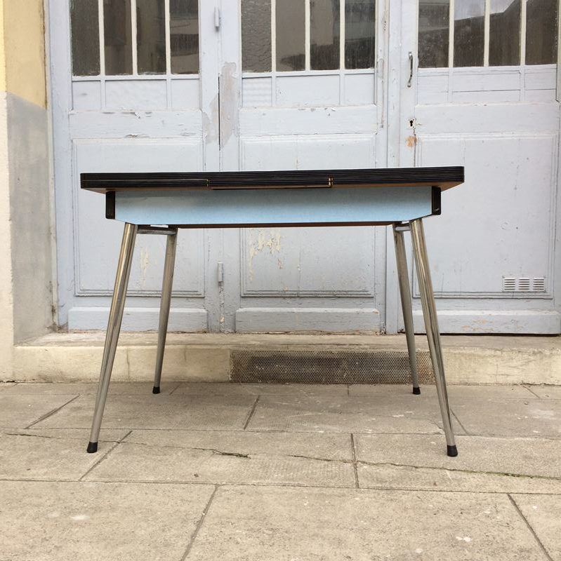 Table formica bleu ciel années 50 Vintage by fabichka
