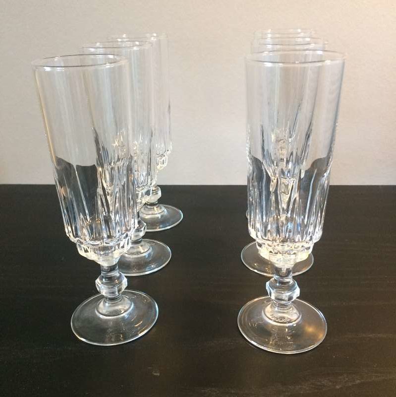 Anciennes flûtes à champagne Cristal Vintage by fabichka