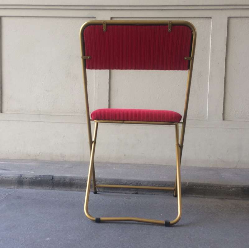 Chaise pliante Lafuma rouge  Vintage by fabichka
