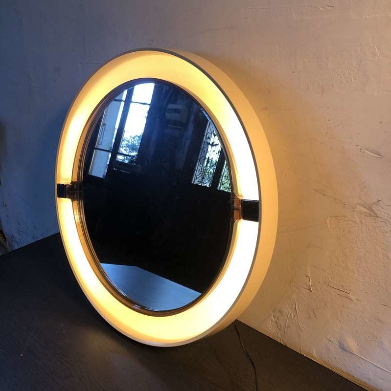 Miroir rétro éclairé vintage édité par Allibert en 1970 - Vintage by ...