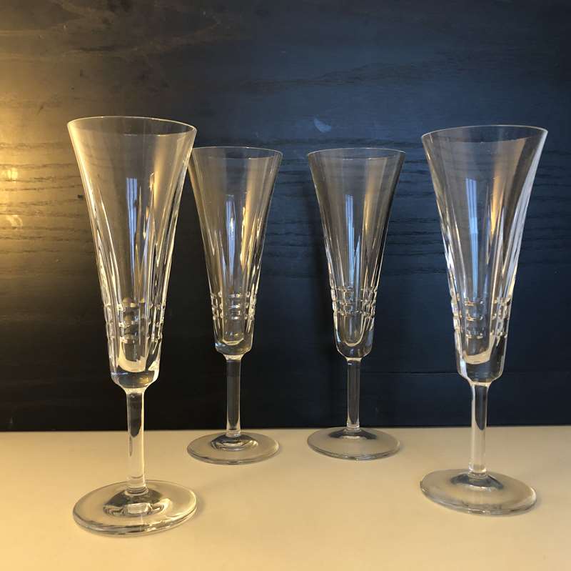 Flutes à champagne Cristal vintage Vintage by fabichka